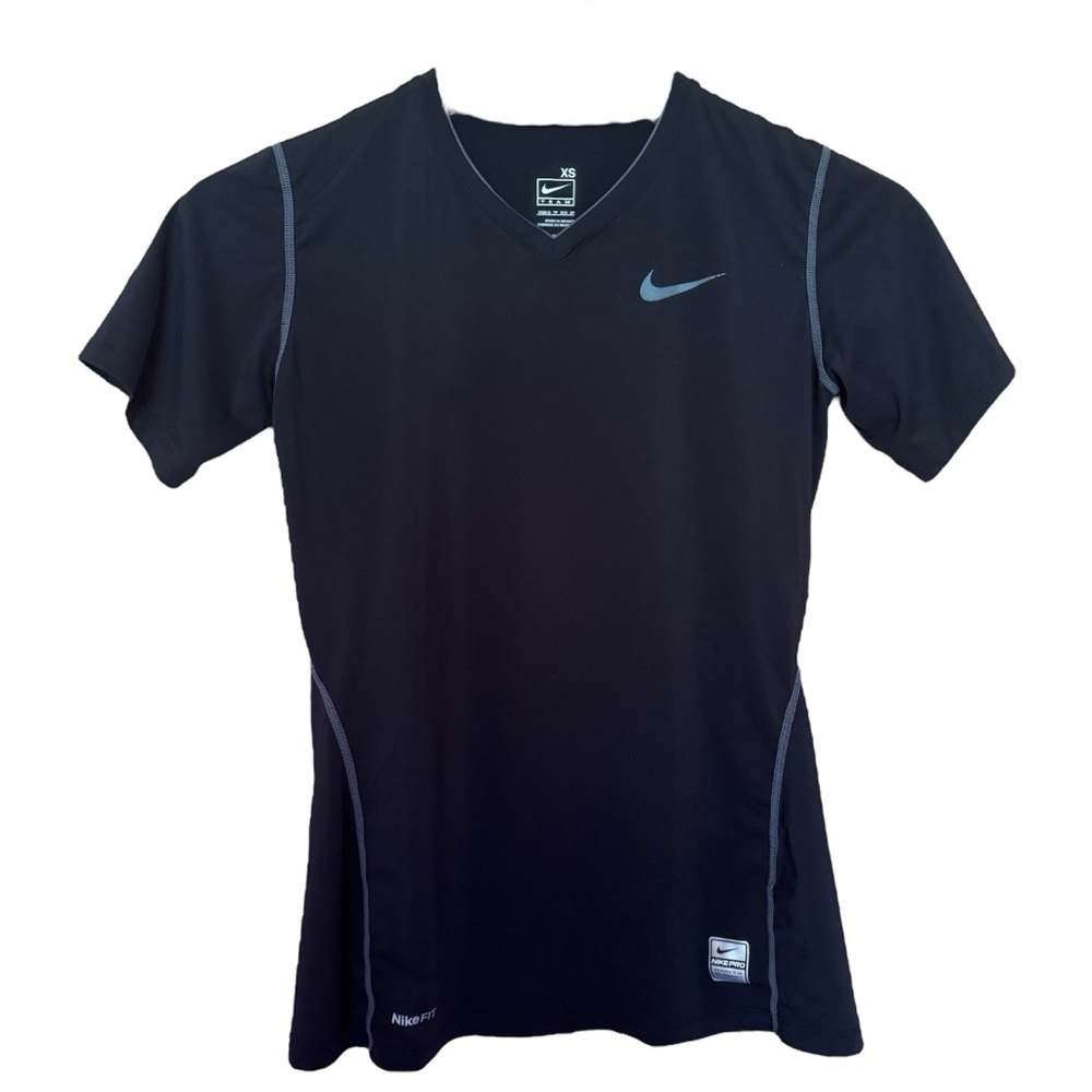 Nike Pro Black V-Neck Tee